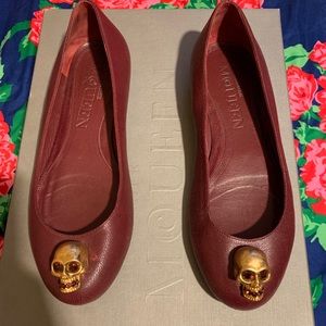 Alexander McQueen Skull City Leather Flats